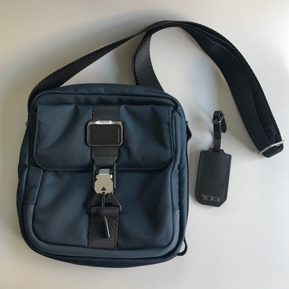 Tumi Alpha Bravo Navy Ballistic Nylon Junior Crossbody Bag